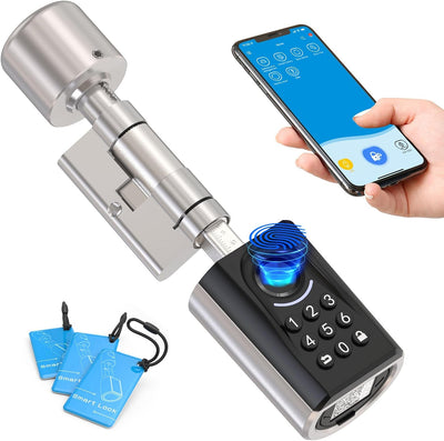 WELOCK ToucA51 Fingerabdruck Passwort Türschloss, Elektronisches Fingerabdruck Pin Code Schloss mit