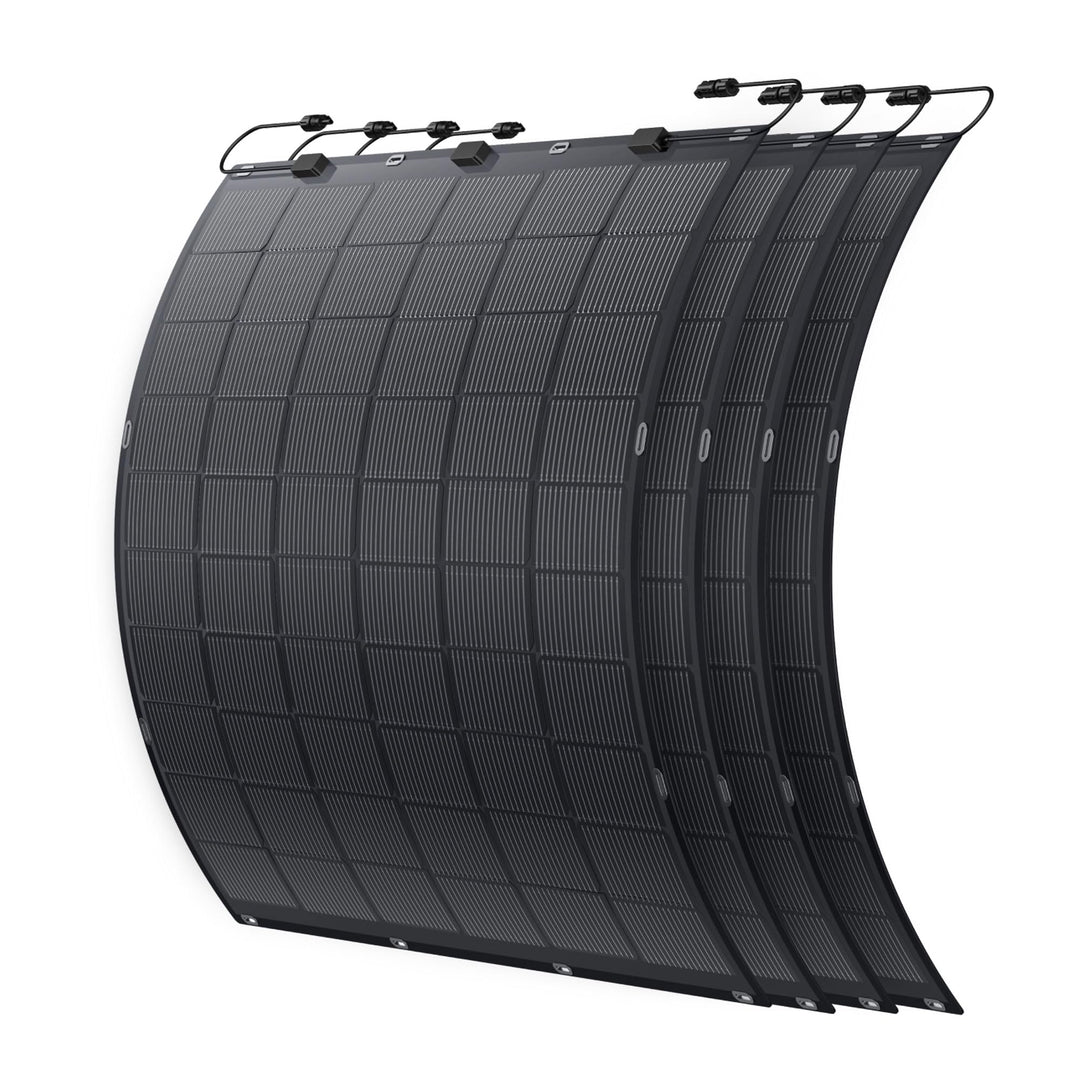ALLDREI® flexible Solarmodule 2er Set - 900W flexibles Solarpanel-Kit, 213°Biegung PV Module mit TOP