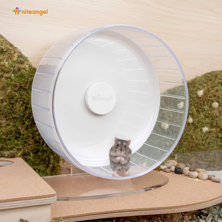 Niteangel Super-leise Hamsterräder - Leise Spinner-Hamsterräder mit verstellbarem Ständer für Zwergh