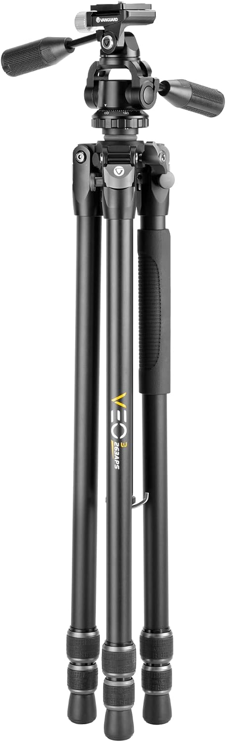 Vanguard Veo 3 263APS - Stativ mit 3-Wege-Stativkopf Aluminium 26mm 3 Wege, Aluminium 26mm 3 Wege