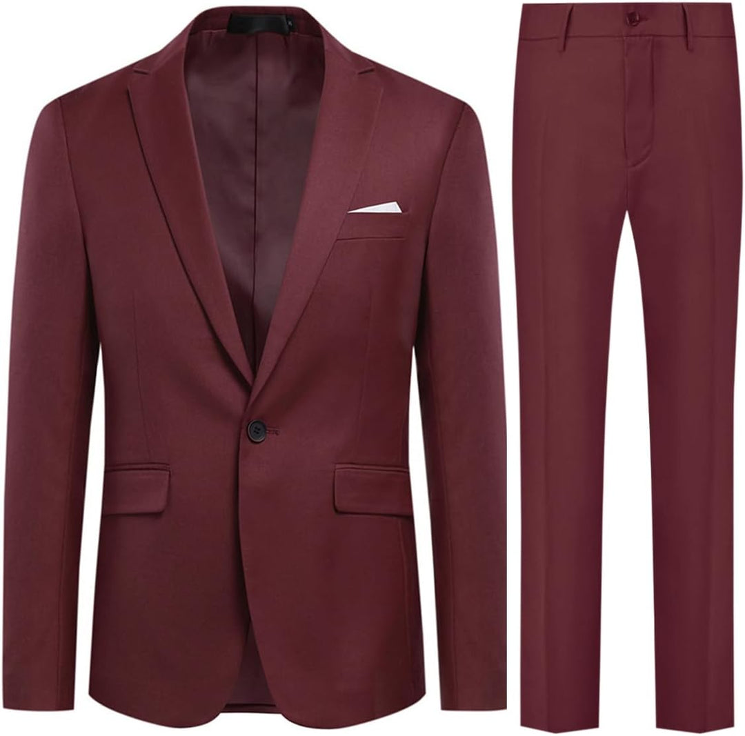 Allthemen Anzug Herren Anzug 2 Teilig Slim Fit Herrenanzug Hochzeit Anzüge Herren Modern Sakko für B