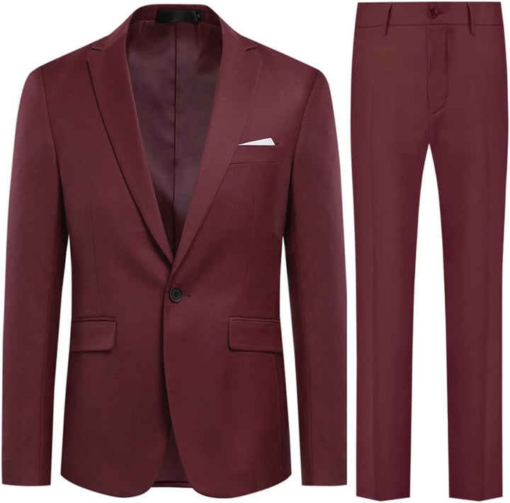 Allthemen Anzug Herren Anzug 2 Teilig Slim Fit Herrenanzug Hochzeit Anzüge Herren Modern Sakko für B