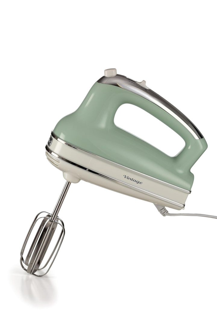 Ariete 1548 Handmixer Vintage, 450 W, 5 Geschwindigkeiten, Turbo-Funktion, 2 Schneebesen, Grün
