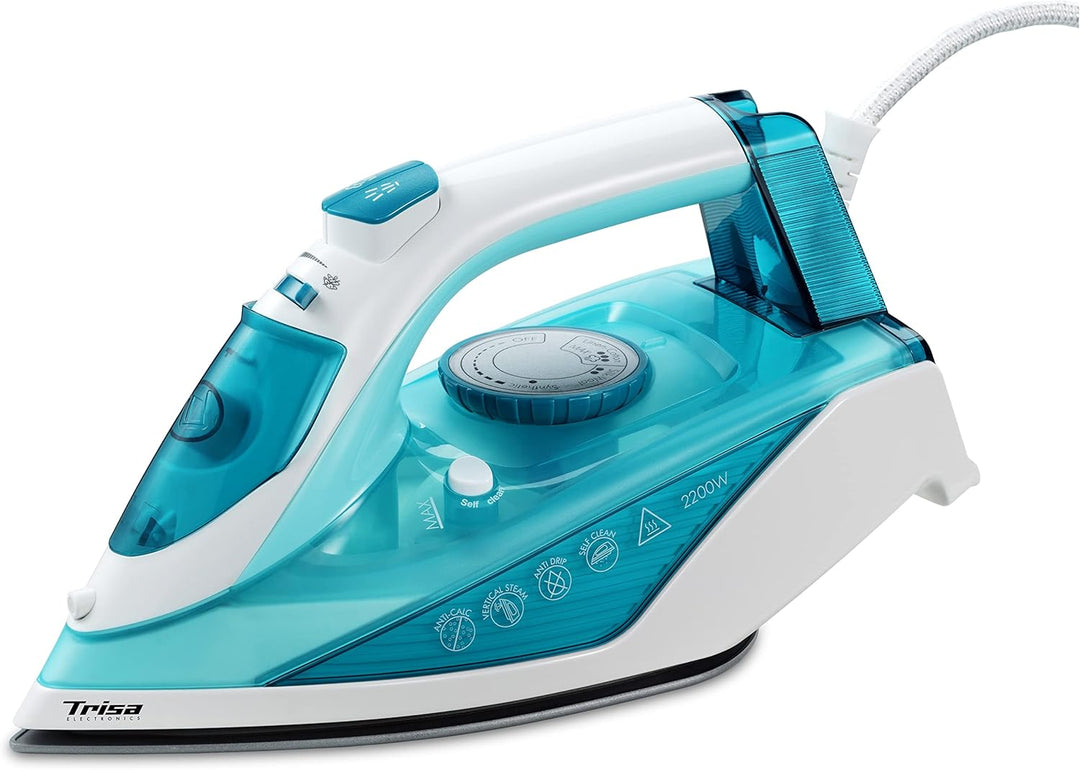 Trisa Bügeleisen Comfort Steam i5714, Keramiksohle, 2200W, Dampfstoss 100g/Min, Dampfleistung bis 35