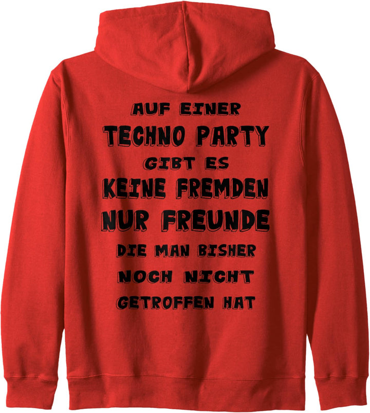 Auf Einer Techno Party Gibt Es Keine Fremden Nur Freunde Kapuzenjacke
