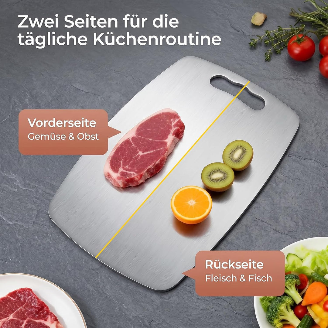 2026 Titan Schneidebretter 3er Set, Hitzebeständig, pflegeleicht und langlebig, für Fleisch, Gemüse,