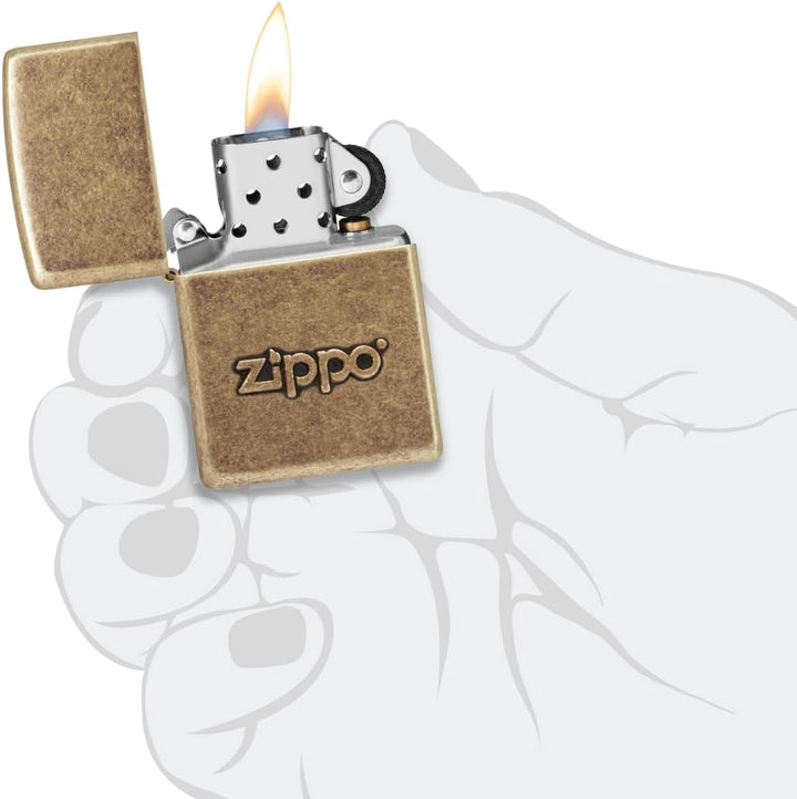 Zippo 60002307 PL Stamp Feuerzeuge, Messing, Edelstahloptik, 1 x 3,5 x 5,5 cm