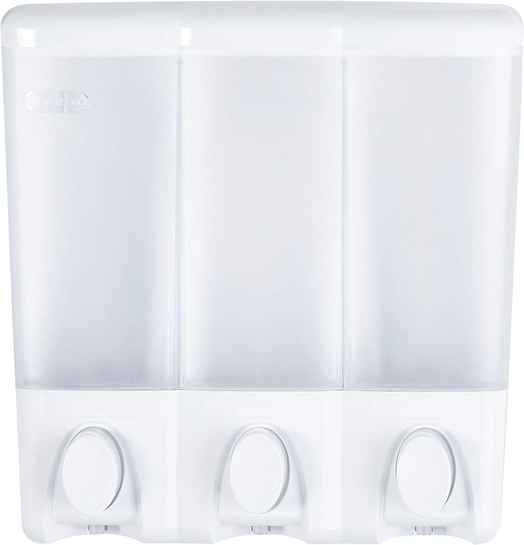Better Living Products 72350 Clear Choice Duschspender mit 3 Kammern, Weiss Three Chamber Weiss, Thr