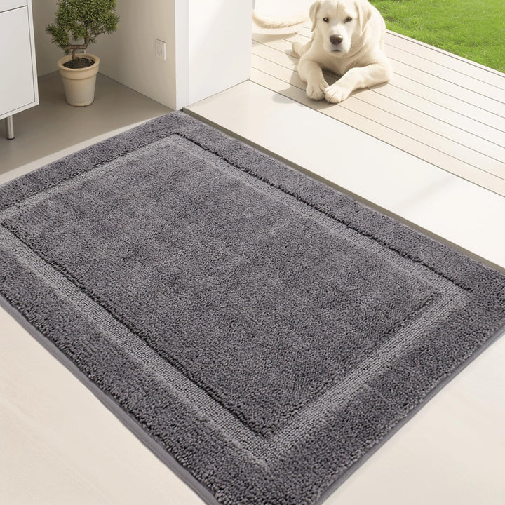 Oiilores Fussmatte 60x90 cm Innen, rutschfeste Schmutzfangmatte, Maschinenwaschbare Sauberlaufmatte,