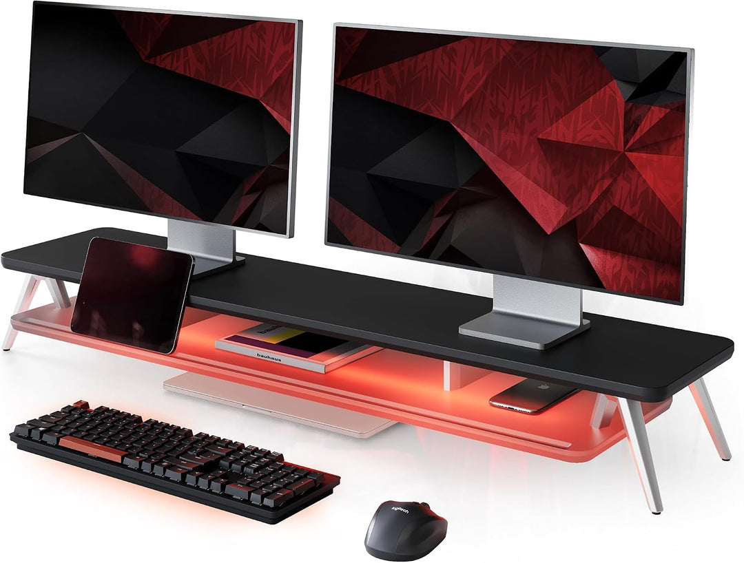Fenge Monitorständer Riser mit Acrylablage und App-Steuerung LED Lights 108cm Grosser Computerstände