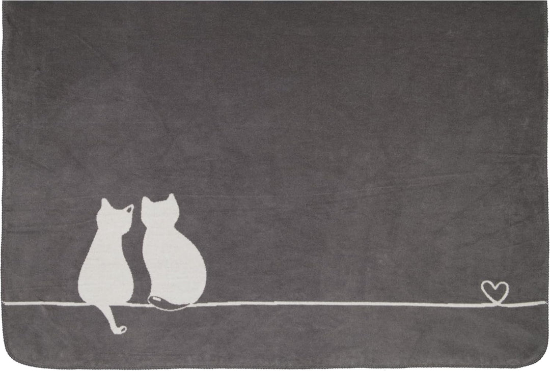 Wohndecken Cute Cats Edition You & Me 62630 Stein/anthrazit - 70
