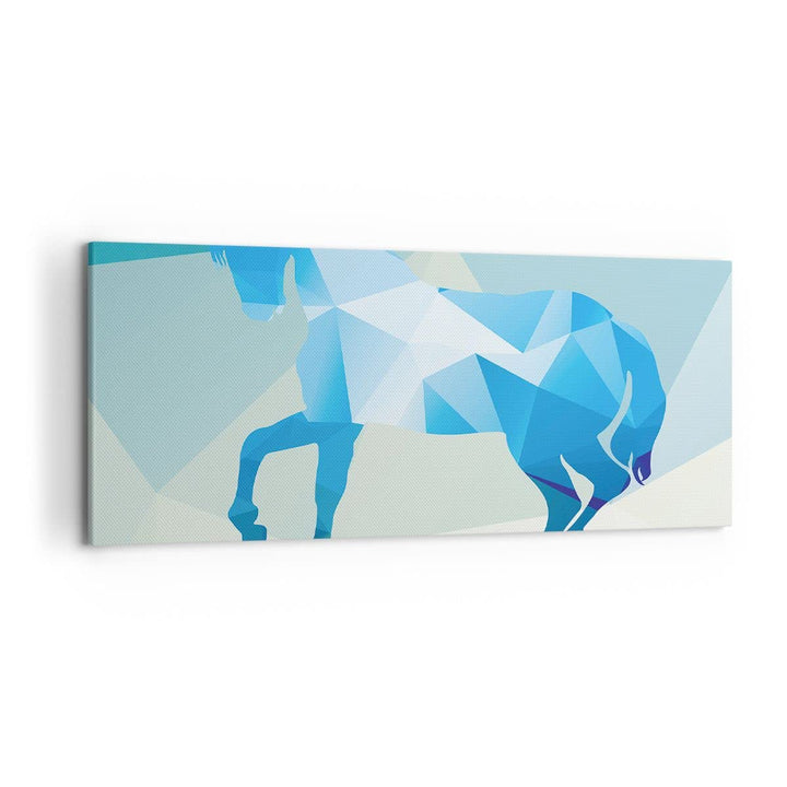 Wandbilder Dekoration Wohnzimmer Pferd Illustration modern Grafik Panorama Bilder auf Leinwand 120x5