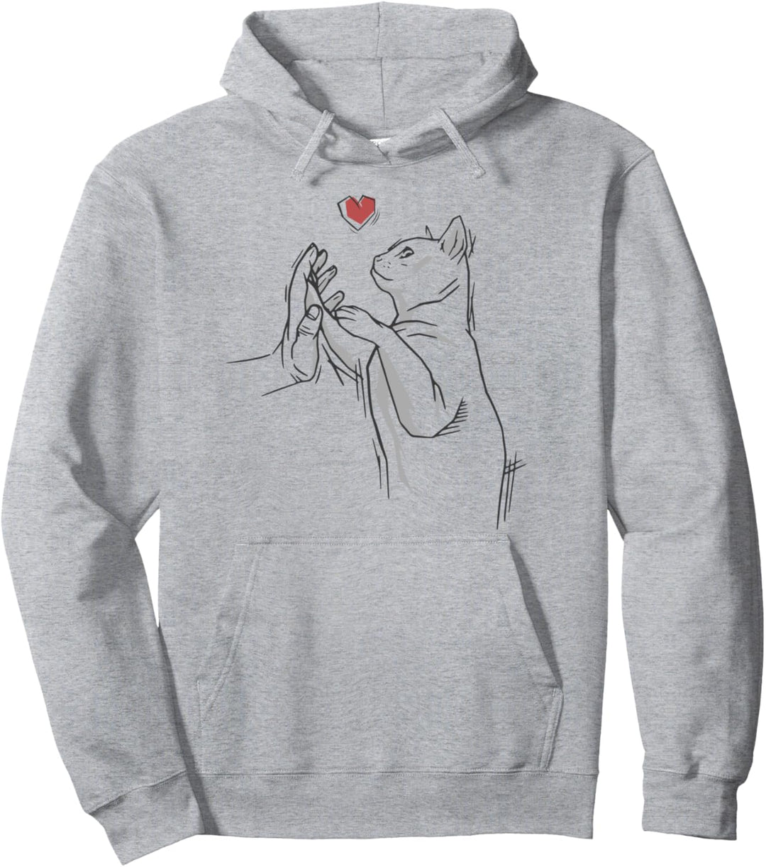 Katzen Zeichnung. süsses lustiges Cat Katzenmotiv. süsse Katze Pullover Hoodie