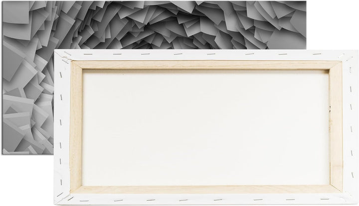 Kunterbunte Notitz-Zettelei Panorama 80x40 cm Effekt: Schwarz/Weiss als Leinwandbild, Motiv fertig g