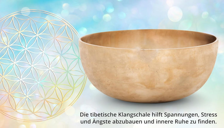 XDrum Therapeutische Klangschale Ton E - auf Ton E gestimmt - für Nabel-Chakra (Manipura) - Durchmes