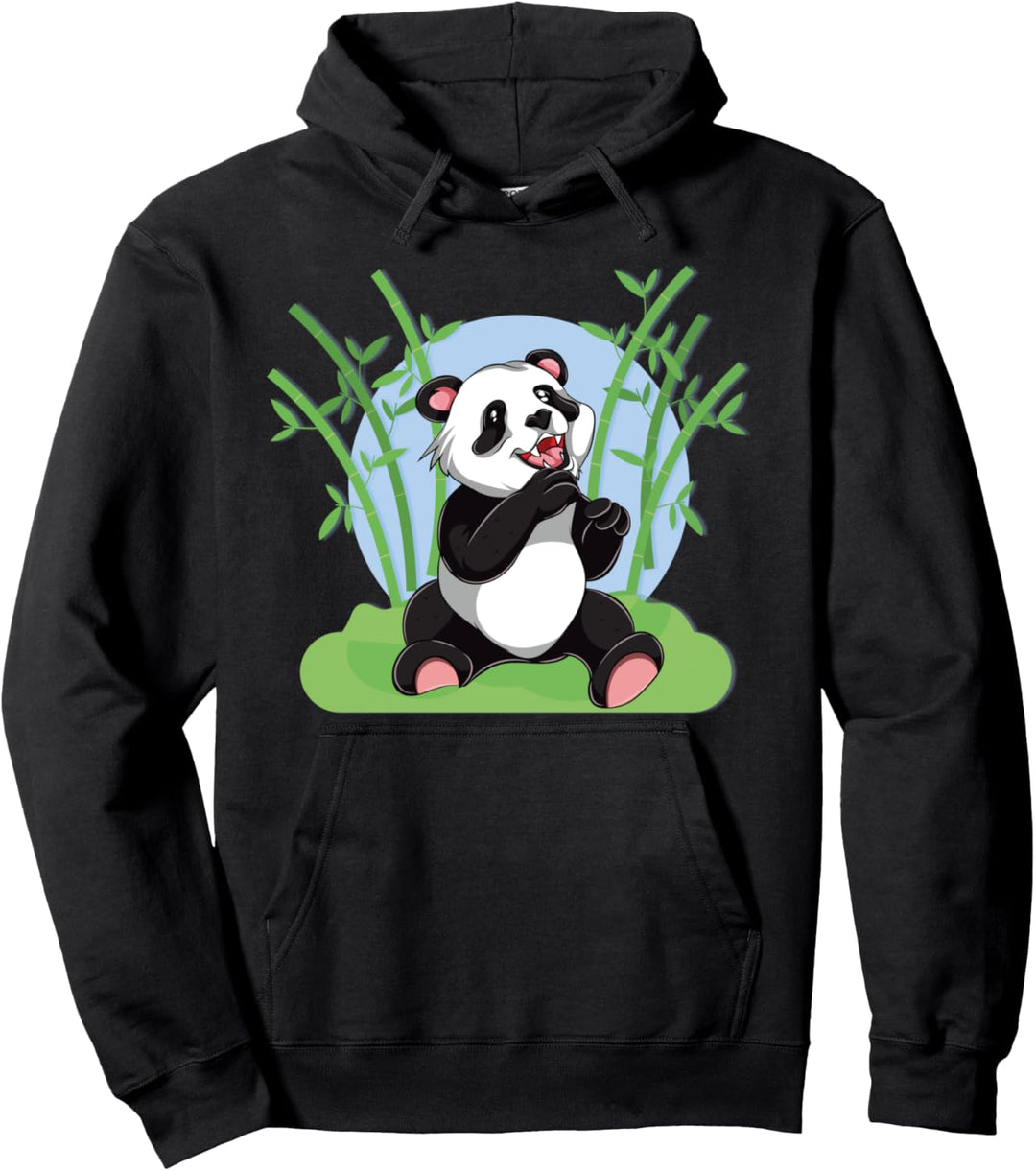Chinesischer Pandabär Bambus Asien Zoo Tier Panda Pullover Hoodie