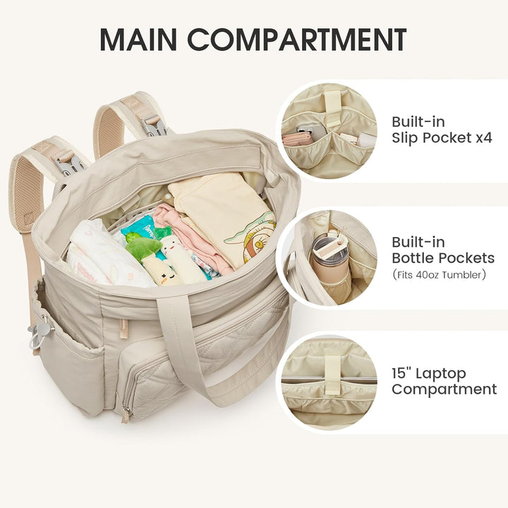 G4Free Packbare Sling-Tragetasche Wickeltasche Beige, Beige