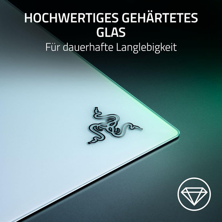 Razer Atlas Pro - Ultradünnes Premium-Gaming-Mauspad aus gehärtetem Glas - Ultraflaches 1,9 mm - Ult
