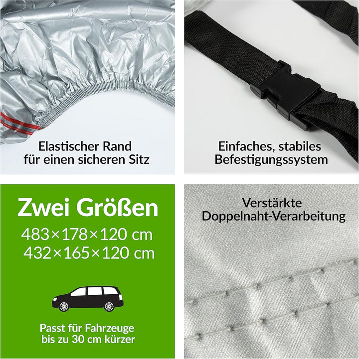 Autoabdeckung (483x178x120) wasserdichte Auto Abdeckplane aus besonders strapazierfähigem Material |