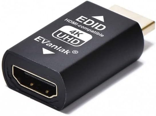 EVanlak HDMI-Emulator-Adapter (3. Generation), kompatibel mit Mac Thunderbolt auf HDMI-Switches/Exte