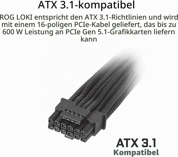 ASUS ROG Loki SFX-L 750W Platinum (Vollmodulares Netzteil, 80+, Lambda A Zertifiziert, 120mm PWM ARG