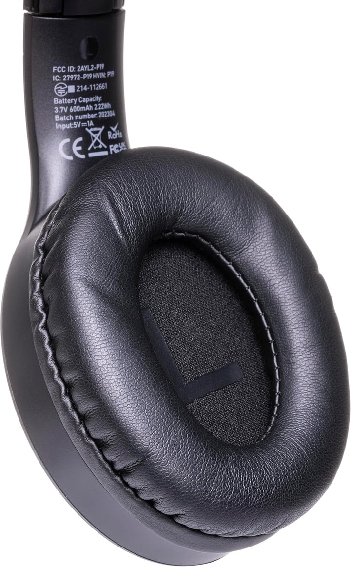 PowerLocus P19 Bluetooth Over Ear Kopfhörer, Kabellose Kopfhörer mit Mikrofon, 70std. Spielzeit, Hi-