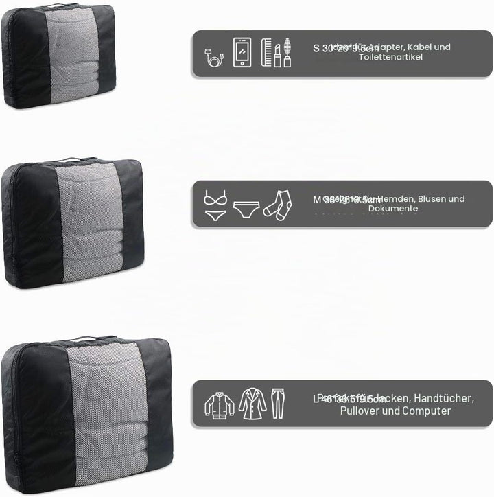 Kleidertaschen Kofferorganizer 6er Set, Netspower Reisen Organizer Tasche Packtaschen Reisegepäck Re