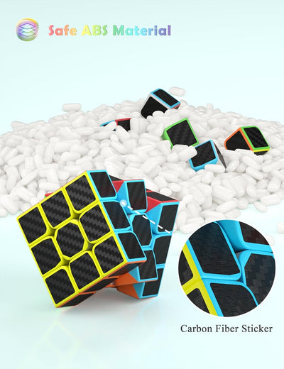 ROXENDA Zauberwürfel Set - 2X2 3X3 4X4 Pyramide Speed Würfel Set mit Würfel Tutorial für Kinder und