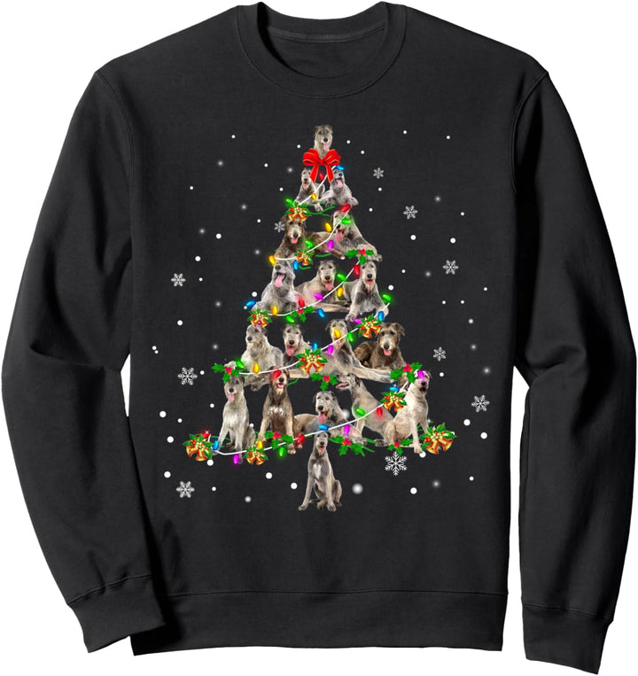 Irish Wolfhound Christmas Tree X-Mas Sweatshirt