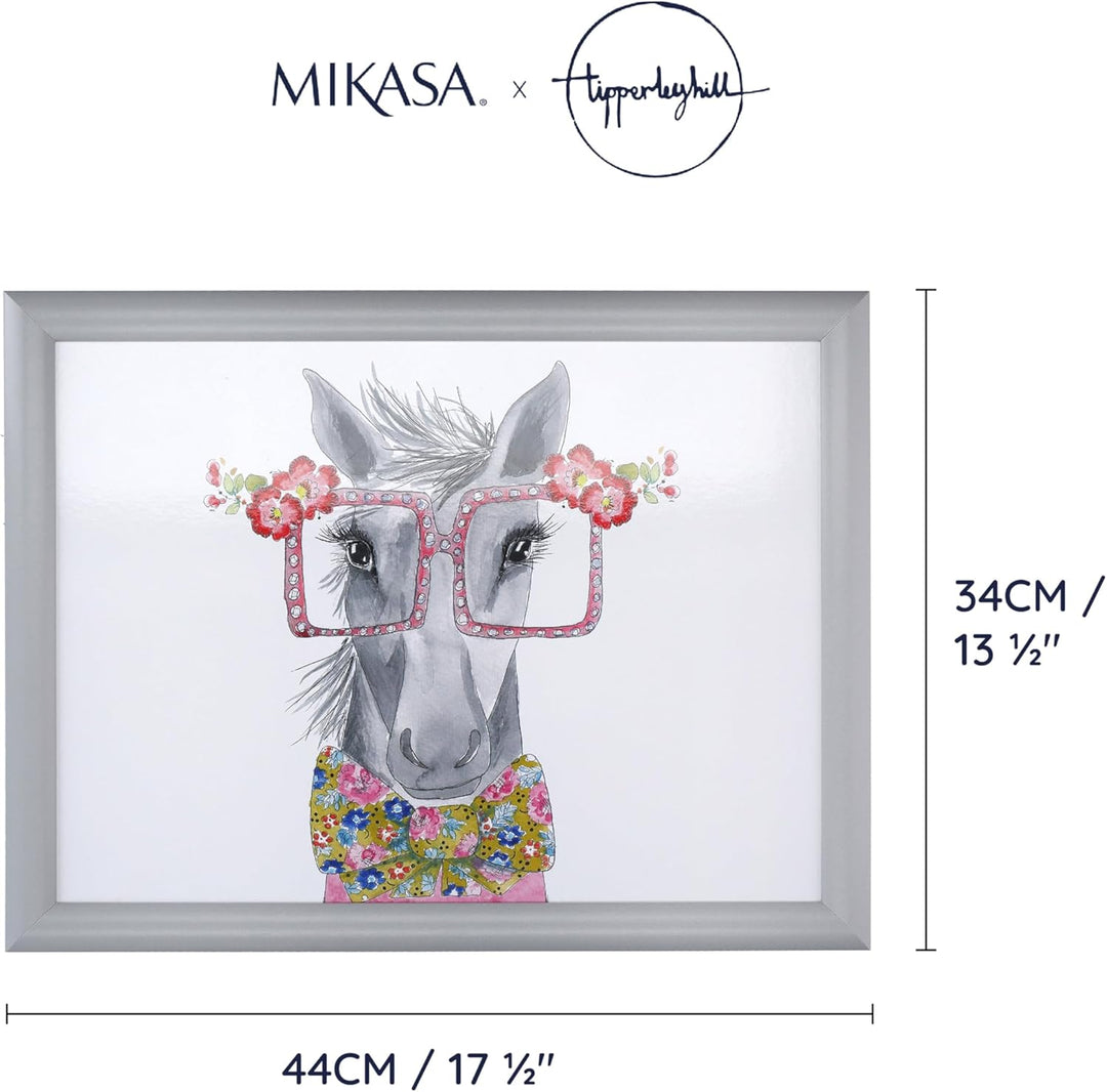 Mikasa x Tipperleyhill Laptray, bedrucktes Tablett mit gepolstertem Boden, rechteckiges Tablett zum
