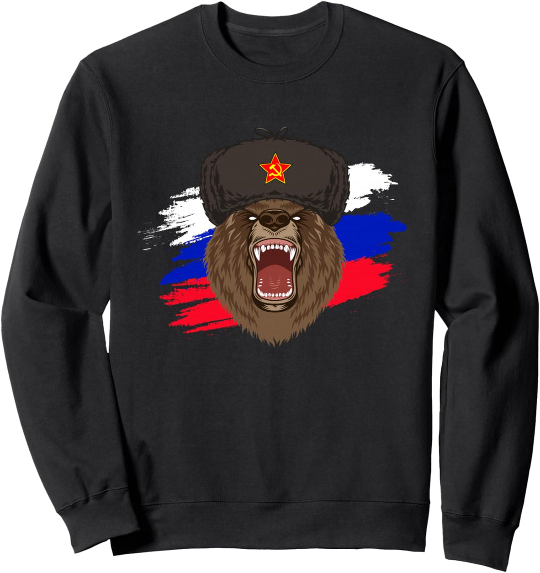 Russische Flagge Russland Russischer Bär Sweatshirt