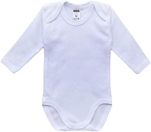 MEA BABY Unisex Baby Langarm Body aus 100% Baumwolle im 5er Pack, Baby Body mit Aufdruck für Mädchen