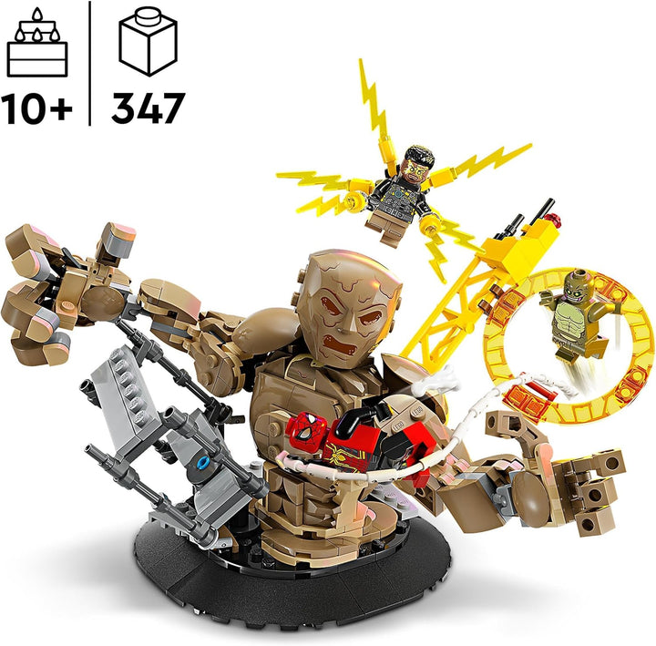LEGO Marvel Spider-Man vs. Sandman: Showdown, Superhelden-Spielzeug mit Figuren inkl. Lizard und Ele