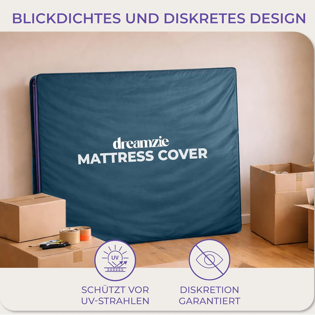 Dreamzie Matratzenhülle 140x200 cm 2er Set (Dicke 30cm) Blickdicht aus Kunststoff, reissfestes Mater
