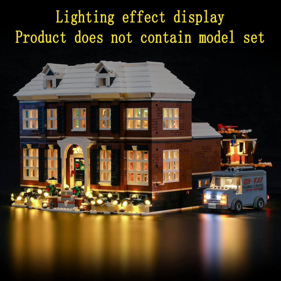 GEAMENT LED Licht-Set Kompatibel mit Lego Ideas Home Alone Exklusives Bauset - Beleuchtungsset für I