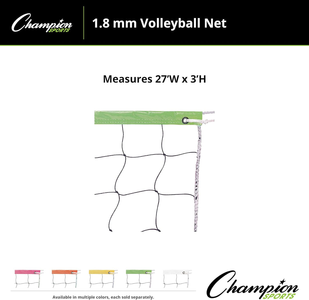 Champion Sports Vinyl Volleyball Netze 32 x 3-Feet neon green, 32 x 3-Feet neon green