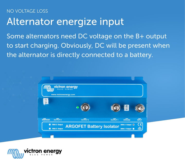 Victron Energy ArgoFET Batterietrenner 200-2AC (2 Batterien 200 Amp), Einzelhandel STANDARD, STANDAR