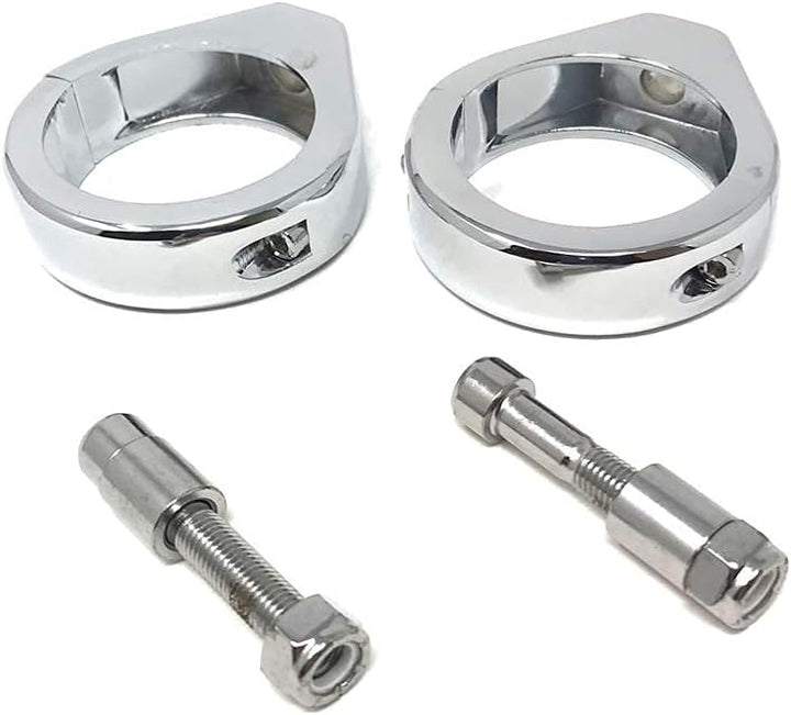 Alchemy Parts Chrom Motorrad Blinker Austausch Klammern für 41mm Gabel
