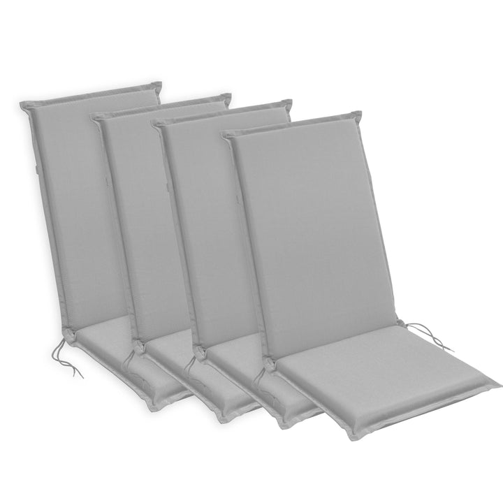 sleepling Hochlehner Auflagen 4er Set, Bequeme Gartenstuhlauflagen, Sitzauflagen Gartenmöbel 120x50