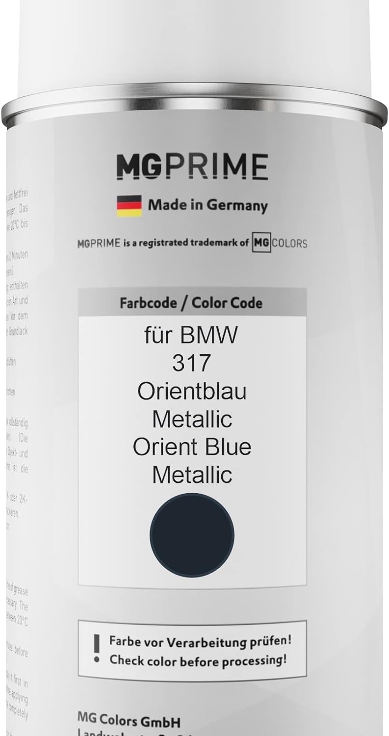 Autolack 2K Spraydosen Set für BMW 317 Orientblau Metallic/Orient Blue Metallic Basislack 2 Komponen