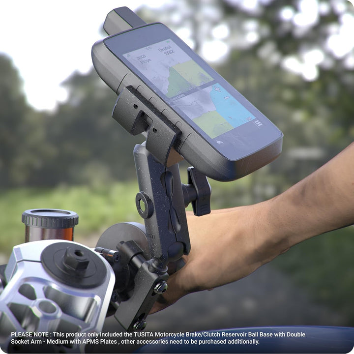 TUSITA Motorrad GPS Halterung Brems Kupplungs Behälter Kompatibel mit Garmin Montana, Zumo XT GPS, D