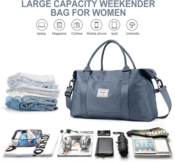 Reisetasche Damen Sporttasche 40x20x25 Ryanair Handgepäck Tasche Weekender Bag Schwimmtasche Wasserd