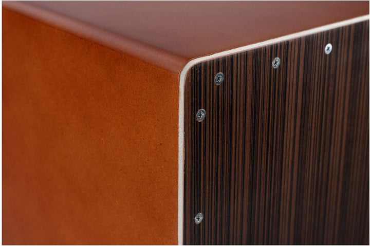 XDrum Cajon El Bajo Bass Port Cocoa Brown/Ebony - Integrierter Bass Port für druckvollen Sound - Tro