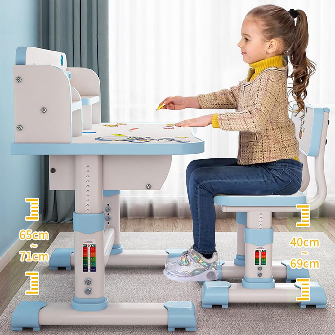 Kinderschreibtisch- und Stuhl-Set, Kinderschreibtische, Jungen- und Mädchenschreibtisch für Kinderzi
