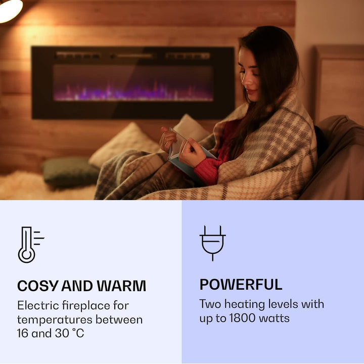Klarstein Elektrokamin, Elektro Heizungen für Wohnzimmer & Innenräume, Elektrischer Kamin mit LED Fl