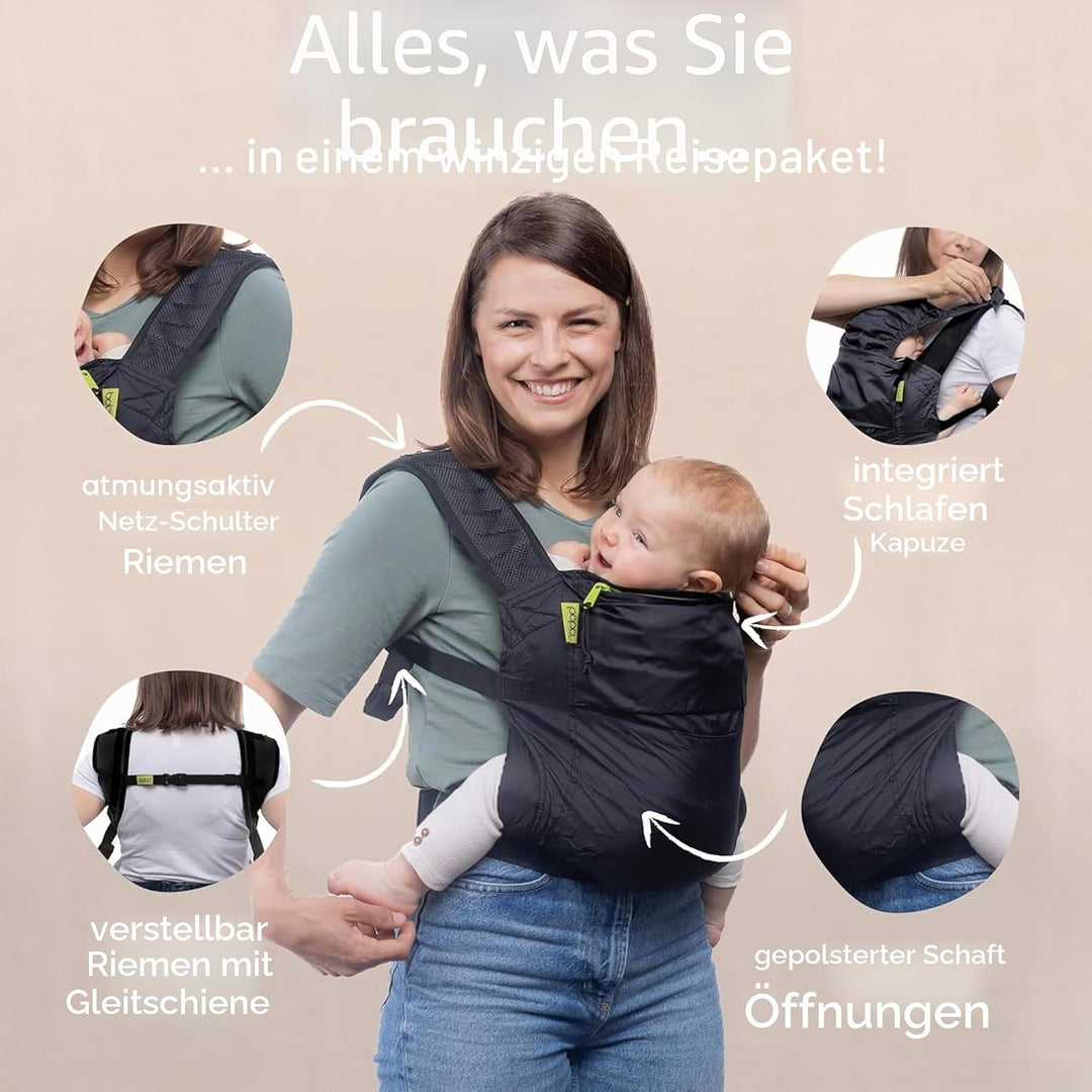 Boba Air Federleichte Babytrage und Kindertrage - Baby Trage ab 3 Monaten (7-20kg) - Kindertrageruck