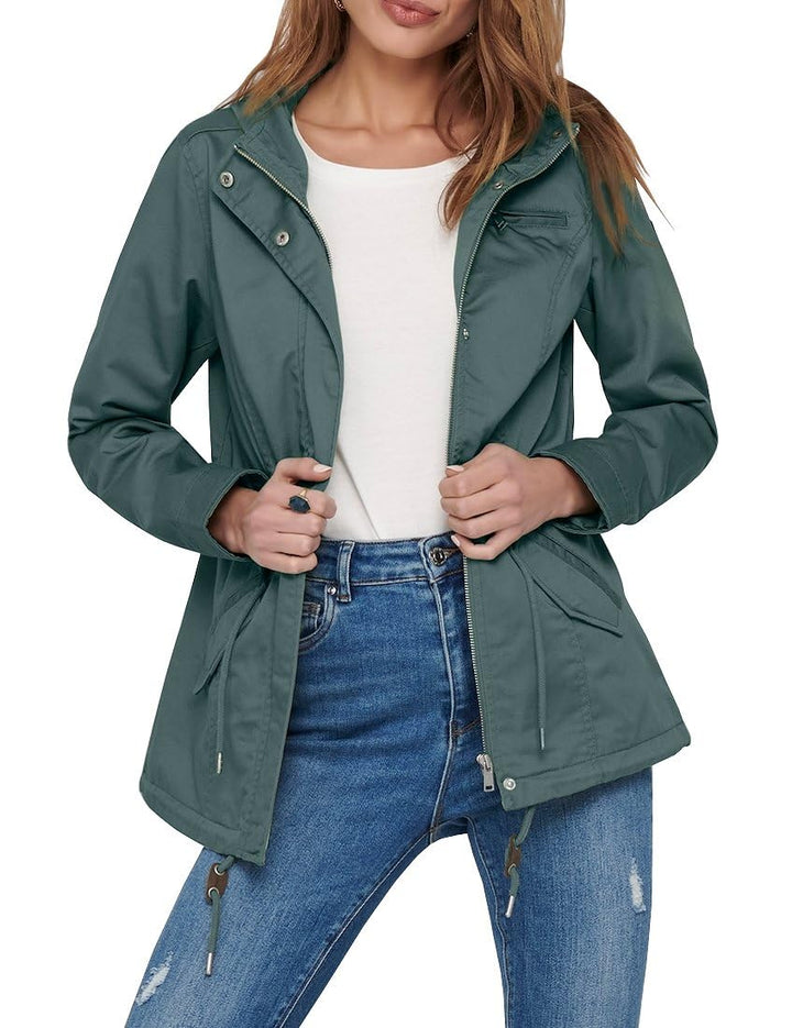 ONLY Female Jacke Leinen Parka M Balsam Green, M Balsam Green
