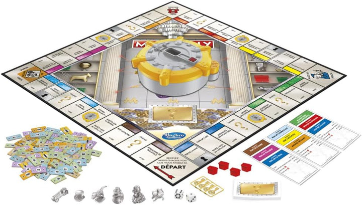 Monopoly Safe, Brettspiel für Familie und Kinder, 2 6 Spieler, ab 8 Jahren, inklusive Safe