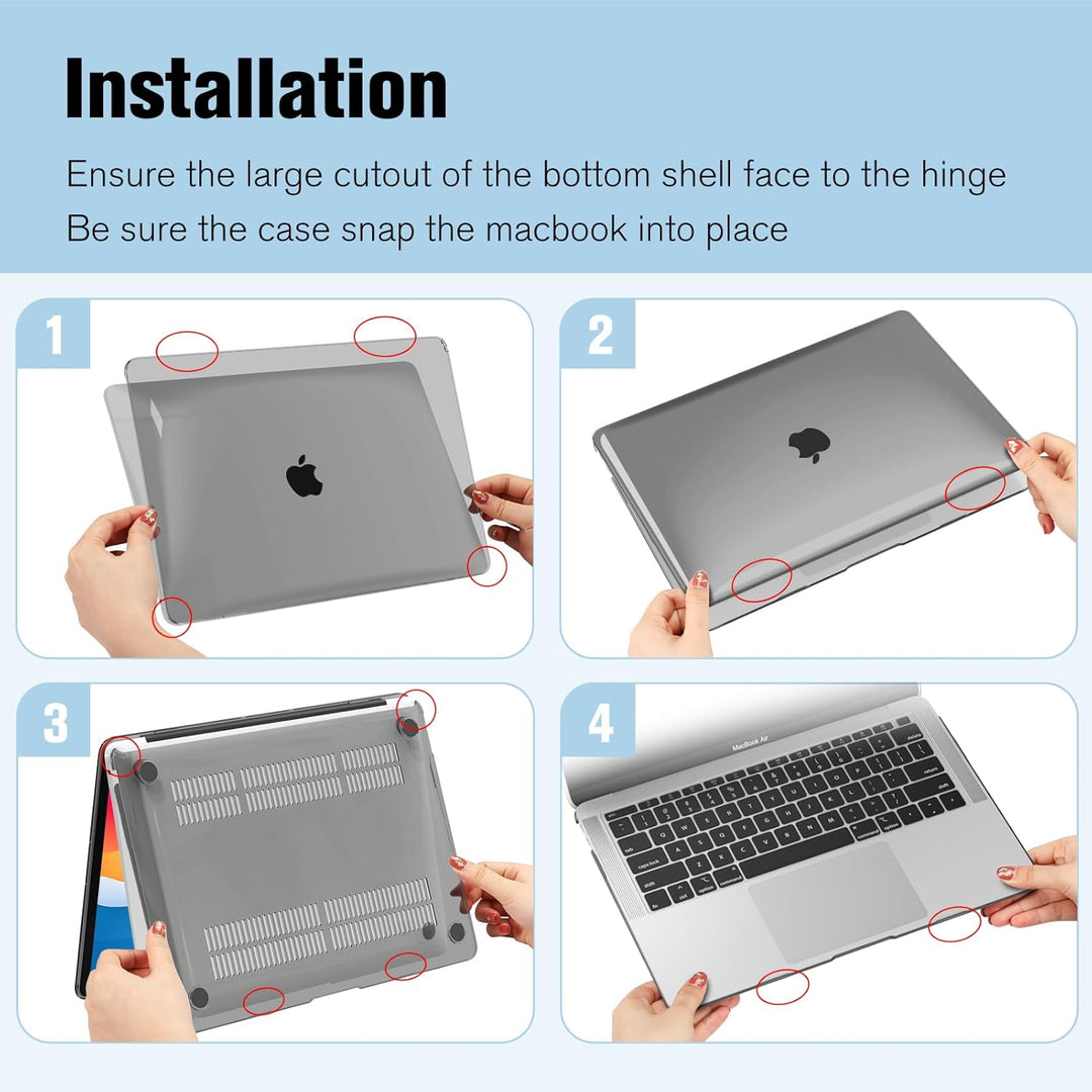 Fintie Hülle kompatibel mit MacBook Air 13 (2018-2020 Version) A2337(M1)/A2179/A1932, Ultradünne Har