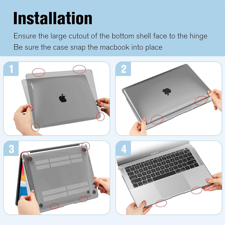 Fintie Hülle kompatibel mit MacBook Air 13 (2018-2020 Version) A2337(M1)/A2179/A1932, Ultradünne Har